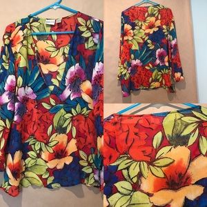Chico’s Floral-print  long sleeves Top
